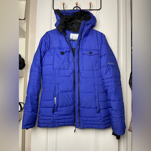 COLUMBIA Winter Jacket in sky blue with hoodie - Picture 5 of 8